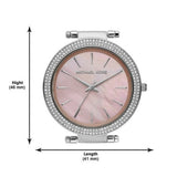 Buy Shop Michael Kors Darci Analog Pink Dial Silver Mesh Bracelet Watch For Women - MK4518 USA Online