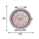 Buy Shop Michael Kors Darci Analog Pink Dial Silver Mesh Bracelet Watch For Women - MK4518 USA Online