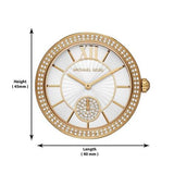 Buy Shop Michael Kors Abbey Three-Hand Analog White Dial Gold Steel Strap Watch for Women - MK4615 USA Online