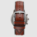 Buy Shop Fossil Neutra Chronograph Grey Dial Brown Leather Strap Watch for Men - FS5512 USA Online
