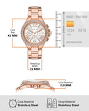 Buy Shop Michael Kors Camille Chronograph White Dial Rose Gold Steel Strap Watch For Women - MK6995 USA Online