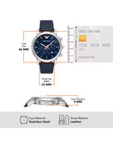 Buy Shop Emporio Armani Luigi Chronograph Blue Dial Black Leather Strap Watch For Men - AR1736 USA Online