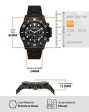 Buy Shop Michael Kors Everest Chronograph Black Dial Black Silicone Strap Watch For Men - MK8980 USA Online