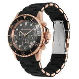 Buy Shop Michael Kors Everest Chronograph Black Dial Black Silicone Strap Watch For Men - MK9055 USA Online