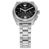 Buy Shop Emporio Armani Federico Chronograph Black Dial Silver Steel Strap Watch For Men - AR11560 USA Online