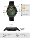Buy Shop Emporio Armani Federico Chronograph Green Dial Black Steel Strap Watch For Men - AR11562 USA Online