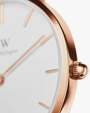 Buy Shop Daniel Wellington Classic Petite Dover White Dial White Nylon Strap Watch For Women - DW00100311 USA Online