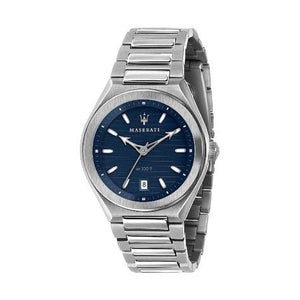 Buy Shop Maserati Triconic Quartz Blue Dial Silver Steel Strap Watch For Men - R8853139002 USA Online