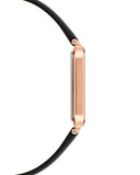 Buy Shop Daniel Wellington Quadro White Dial Black Leather Strap Watch For Women - DW00100450 USA Online