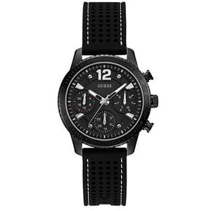 Buy Shop Guess Marina Chronograph Black Dial Black Rubber Strap Watch for Women - W1025L3 USA Online