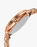 Buy Shop Fossil Jacqueline Analog Moonphase Mother of Pearl White Dial Rose Gold Steel Strap Watch for Women - ES5165 USA Online