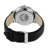 Buy Shop Emporio Armani Gianni Quartz Black Dial Black Leather Strap Watch For Men - AR0382 USA Online