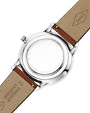 Buy Shop Fossil Neutra Minimalist Moonphase Blue Dial Brown Leather Strap Watch for Men - FS5903 USA Online