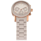 Buy Shop Michael Kors Runway Chronograph Grey Dial Grey Silicone Strap Watch For Women - MK7386 USA Online