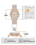 Buy Shop Michael Kors Runway Chronograph Grey Dial Grey Silicone Strap Watch For Women - MK7386 USA Online