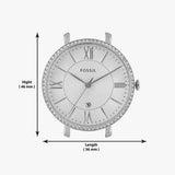 Buy Shop Fossil Jacqueline White Dial Silver Steel Strap Watch for Women - ES3545 USA Online