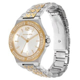 Michael Kors Lennox Three Hand Silver Dial Two Tone Steel Strap Watch For Women - MK7338