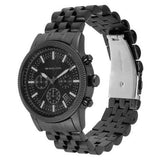 Buy Shop Michael Kors Hutton Chronograph Black Dial Black Steel Strap Watch For Men - MK9089 USA Online
