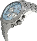 Buy Shop Michael Kors Bradshaw Chronograph Blue Dial Silver Steel Strap Watch For Women - MK6098 USA Online