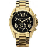 Buy Shop Michael Kors Bradshaw Black Dial Gold Steel Strap Watch for Women - MK5739 USA Online