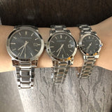 Buy Shop Burberry The City Black Dial Silver Steel Strap Watch for Women - BU9101 USA Online
