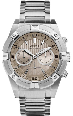 Buy Shop Guess Jolt Chronograph Grey Dial Silver Steel Strap Watch for Men - W0377G1 USA Online