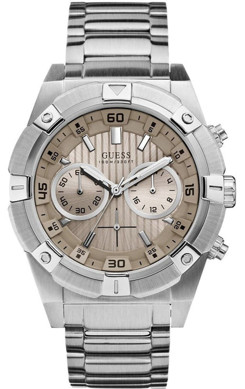Buy Shop Guess Jolt Chronograph Grey Dial Silver Steel Strap Watch for Men - W0377G1 USA Online