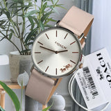Buy Shop Coach Perry White Dial Pink Leather Strap Watch for Women - 14503118 USA Online