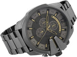 Diesel Mega Chief Chronograph Grey Dial Grey Steel Strap Watch For Men - DZ4466