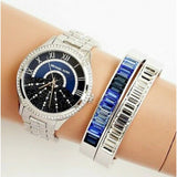 Buy Shop Michael Kors Lauryn Blue Dial Silver Steel Strap Watch for Women - MK3720 USA Online