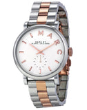 Buy Shop Marc Jacobs Baker White Dial Two Tone Steel Strap Watch for Women - MBM3312 USA Online