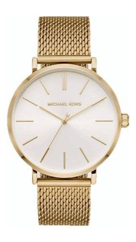Buy Shop Michael Kors Auden Three Hand White Dial Gold Mesh Strap Watch for Women - MK7150 USA Online