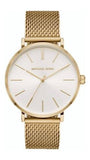 Buy Shop Michael Kors Auden Three Hand White Dial Gold Mesh Strap Watch for Women - MK7150 USA Online