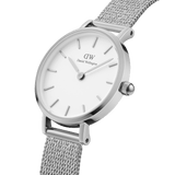 Buy Shop Daniel Wellington Petite Sterling White Dial Silver Mesh Bracelet Watch For Women - DW00100220 USA Online