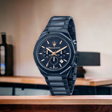 Buy Shop Maserati Stile Chronograph Blue Dial Blue Steel Strap Watch For Men - R8873642008 USA Online