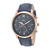Buy Shop Fossil Neutra Chronograph Blue Dial Blue Leather Strap Watch for Men - FS5454 USA Online