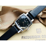 Buy Shop Tissot Lovely Square Quartz Diamonds Black Dial Black Leather Strap Watch For Women - T058.109.16.056.00 USA Online