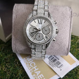 Buy Shop Michael Kors Mini Bradshaw Crystals Silver Dial Silver Steel Strap Watch For Women - MK6454 USA Online