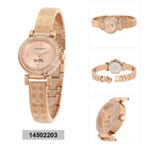 Coach Madison Crystals Rose Gold Dial Rose Gold Steel Strap Watch For Women - 14502203