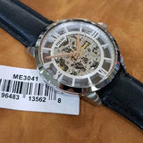 Buy Shop Fossil Townsman Automatic Skeleton Silver Dial Black Leather Strap Watch for Men - ME3041 USA Online