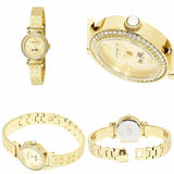 Coach Dress Crystals Gold Dial Gold Steel Strap Watch For Women - 14502202