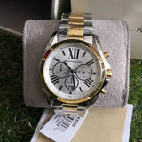 Buy Shop Michael Kors Bradshaw Chronograph Silver Dial Two Tone Steel Strap Watch For Women - MK5855 USA Online