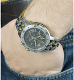 Buy Shop Tissot T Sport PRS 200 Chronograph Black Dial Two Tone Steel Strap Watch For Men - T067.417.22.051.00 USA Online