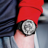 Buy Shop Diesel Mega Chief Chronograph Black Dial Black Mesh Strap Watch For Men - DZ4527 USA Online