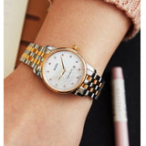 Buy Shop Mido Baroncelli III Automatic Mother of Pearl White Dial Two Tone Steel Strap Watch For Women - M7600.9.69.1 USA Online