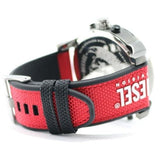 Buy Shop Diesel Mr Daddy 2.0 Chronograph Grey Dial Red Rubber Strap Watch For Men - DZ7423 USA Online