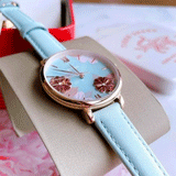 Buy Shop Fossil Jacqueline Multi Colored Dial Blue Leather Strap Watch for Women - ES4813 USA Online