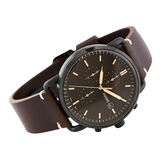 Buy Shop Fossil Commuter Chronograph Black Dial Brown Leather Strap Watch for Men - FS5403 USA Online