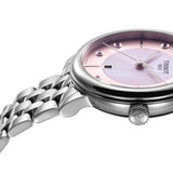 Tissot T Classic Carson Premium Mother of Pearl Pink Dial Silver Steel Strap Watch for Women - T122.210.11.159.00