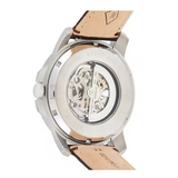 Buy Shop Fossil Grant Automatic White Dial Brown Leather Strap Watch for Men - ME3052 USA Online
